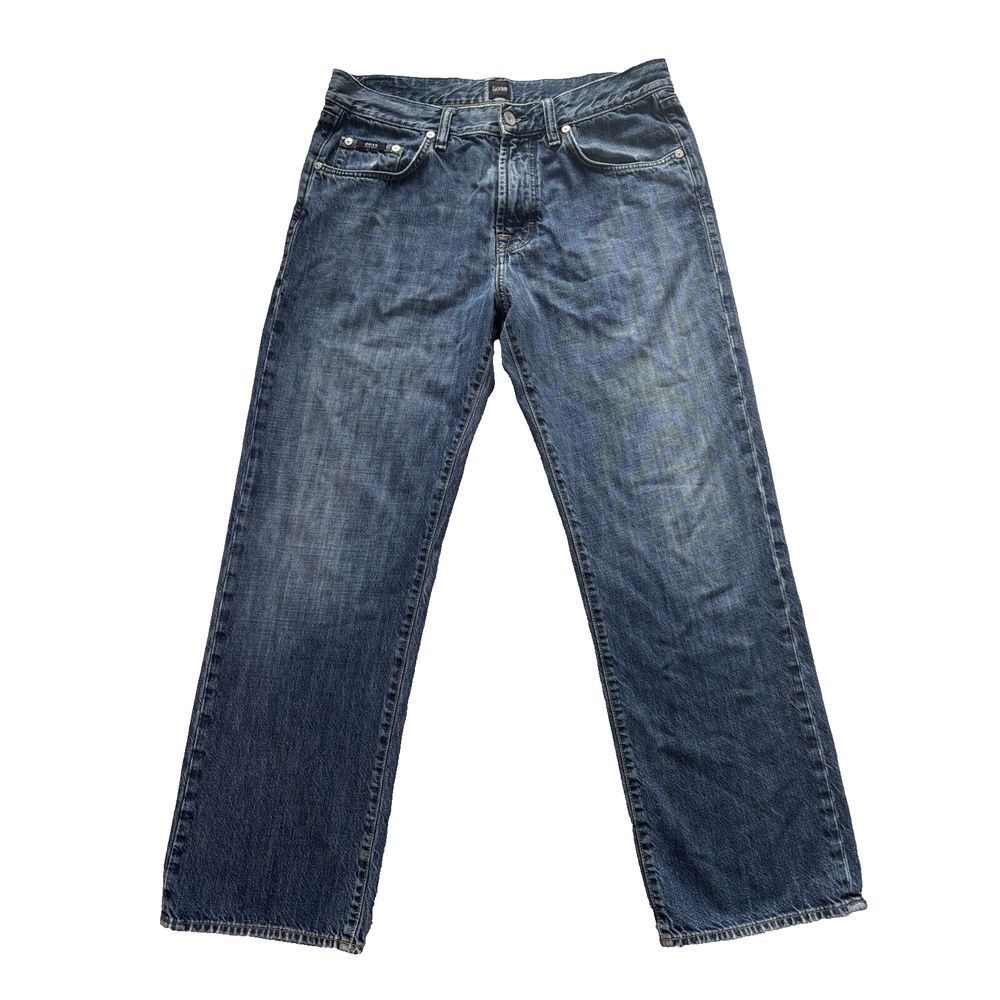 Hugo Boss Jeans Mens 33x29 Blue Stretch Slim Straight Denim Classic Casual